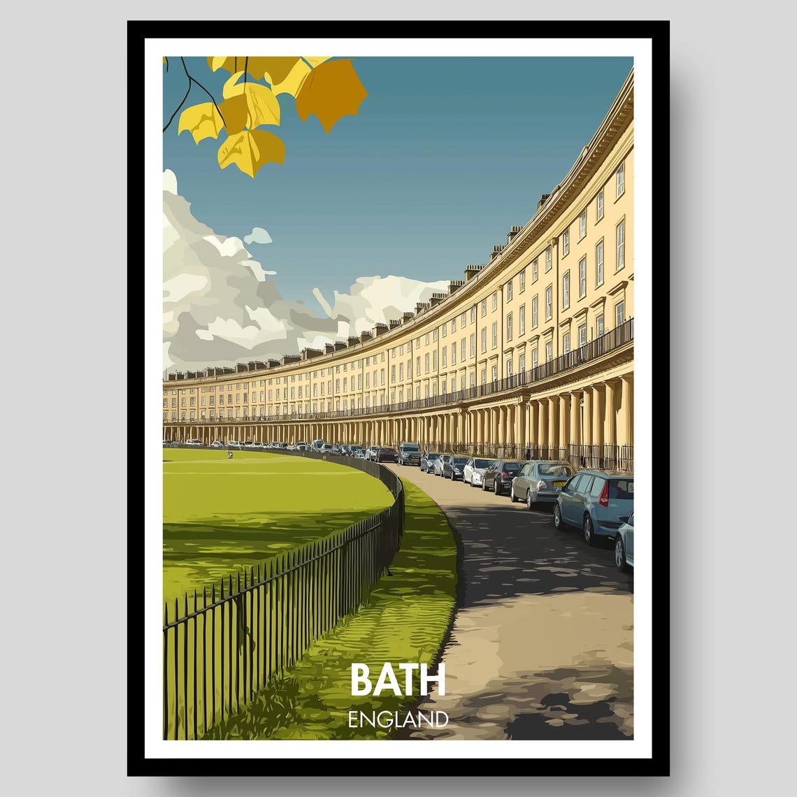 Bath Poster Royal Crescent Somerset Art Print City