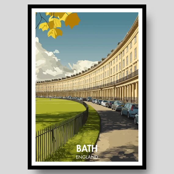 Bath Poster Royal Crescent Somerset Art Print City
