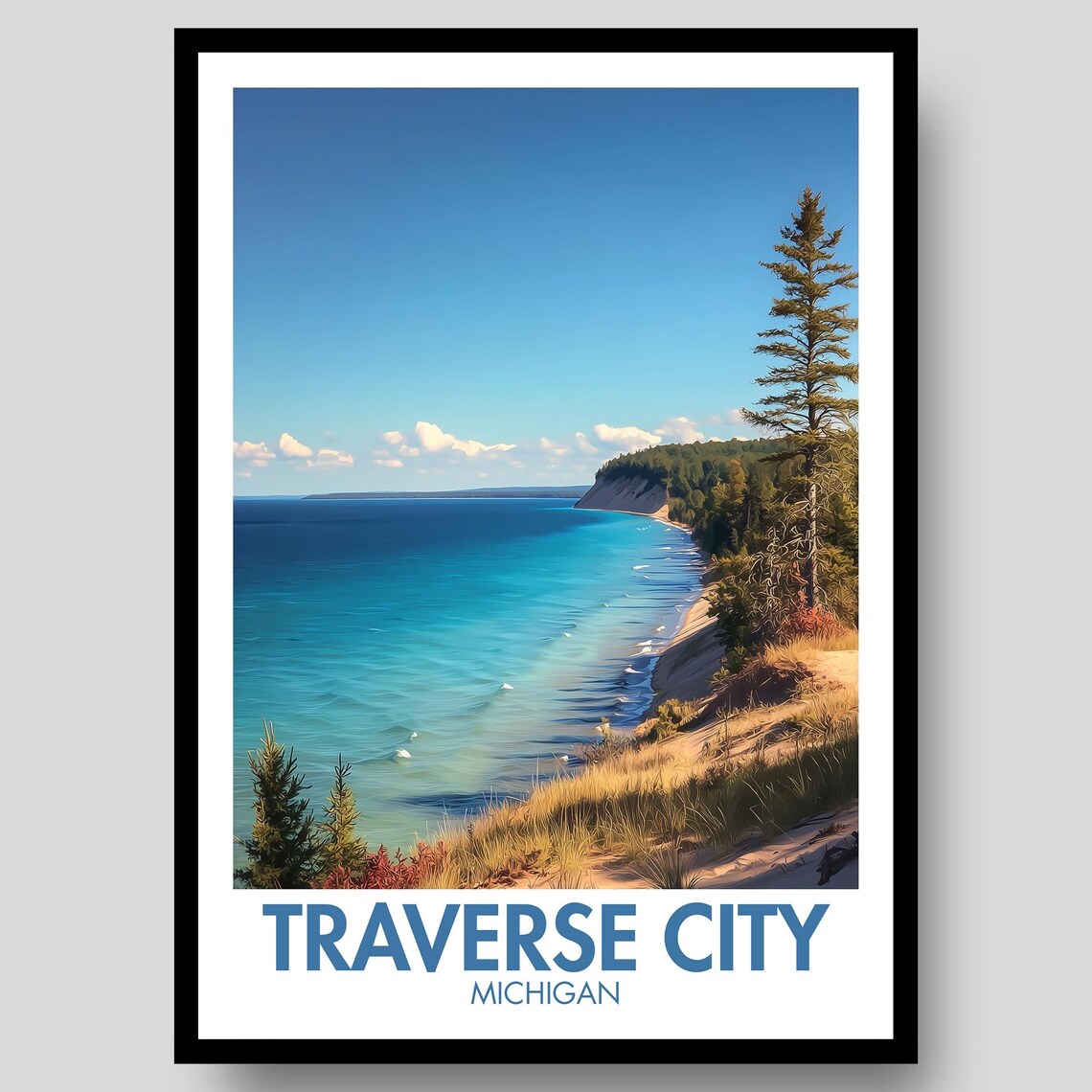 Traverse City Poster, Grand Bay Michigan