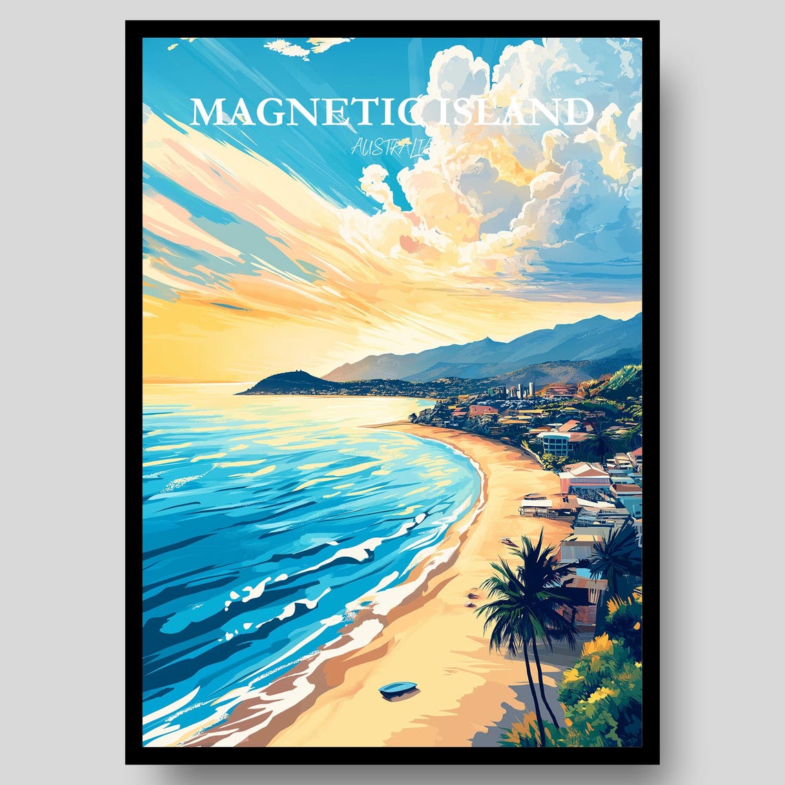 Magnetic Island Poster Australia Wall Art Koala Travel