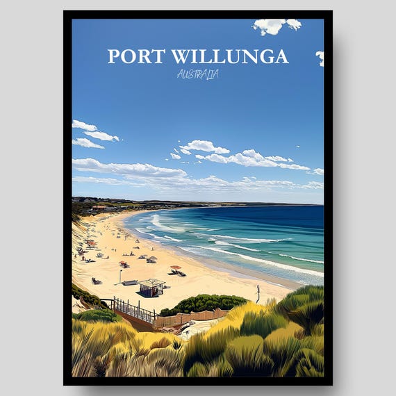 Port Willunga Poster Australian Wall Art Adelaide South Australia