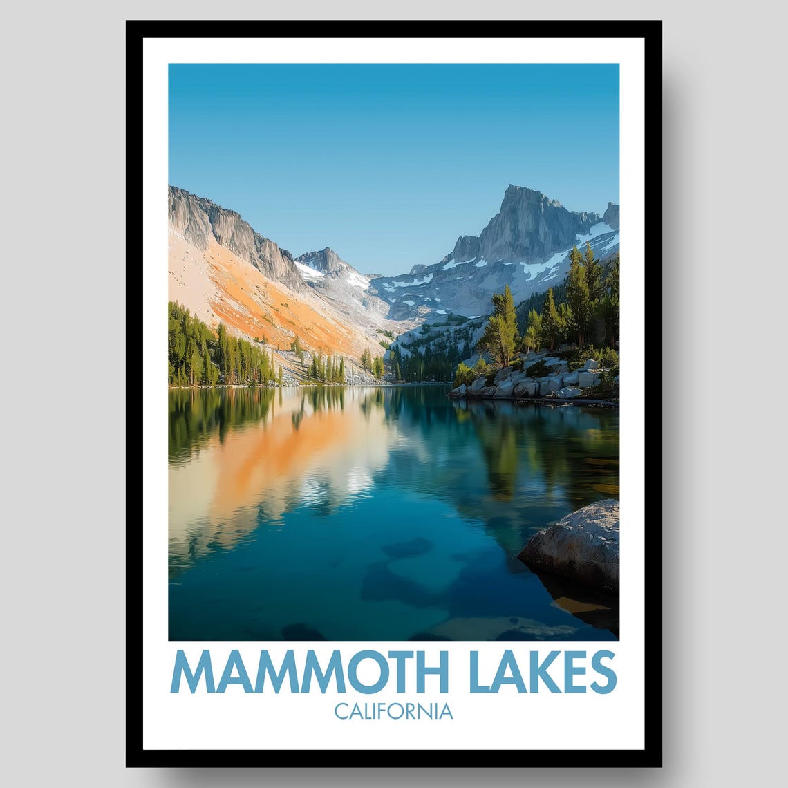 Mammoth Lakes Poster Print, Wall Art Gift
