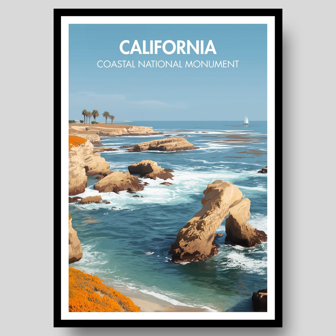 Coastal National Monument Poster Print, Map