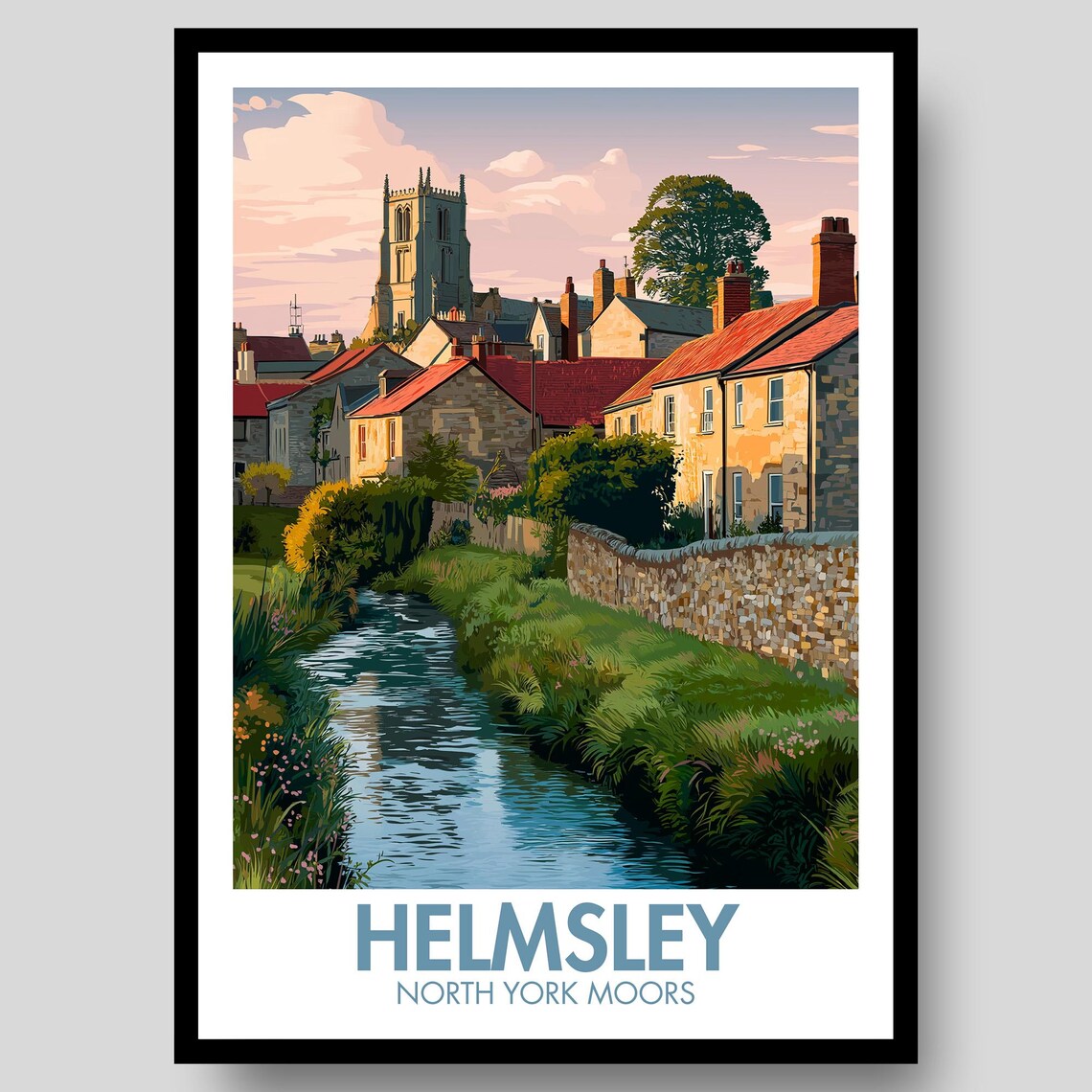 Helmsley Poster, Yorkshire Travel Poster