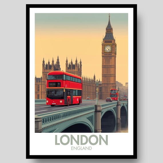 London Poster Uk City Print Travel Photography Big Ben