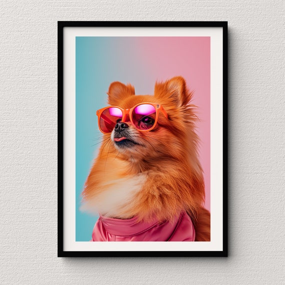 Pomeranian Dog Chilling Cute Girly Wall Art For The Animal Lover Frenchie Aesthetic Prints Fine Art Print Modern Dog Art