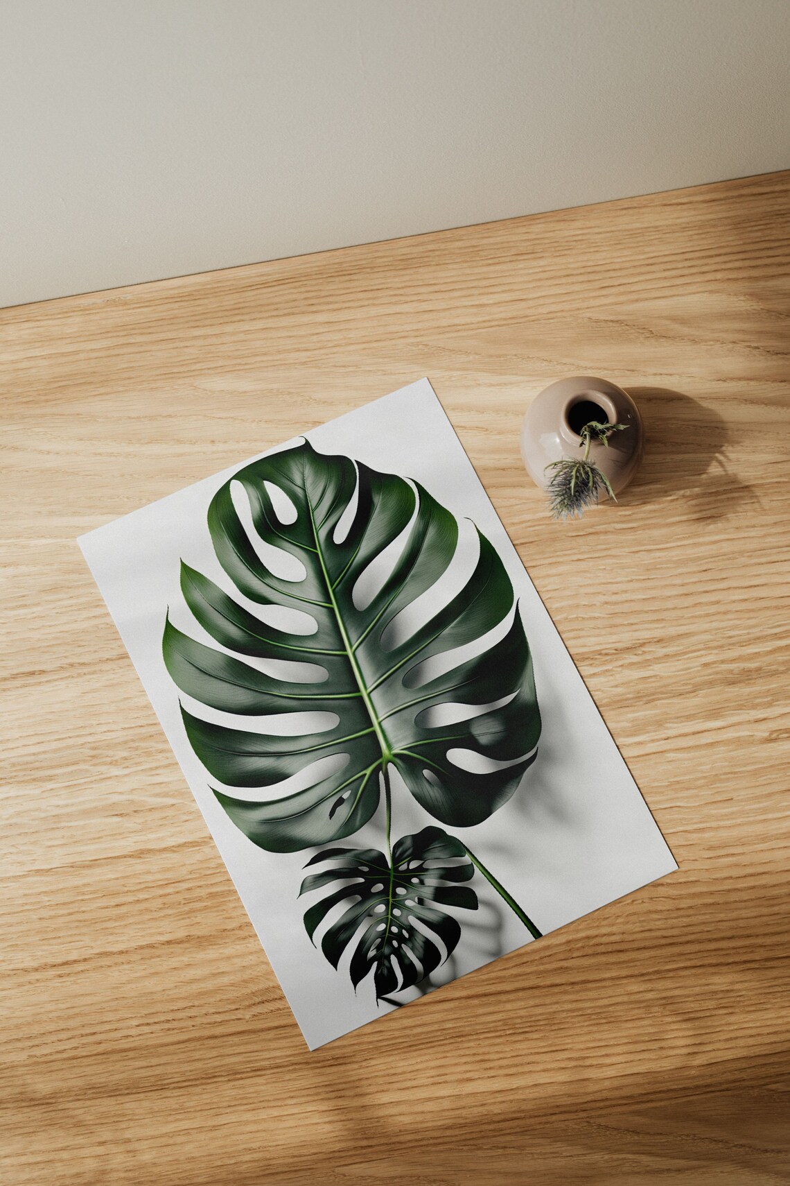 Monstera Plant Botanical Poster, Tropical Illustration