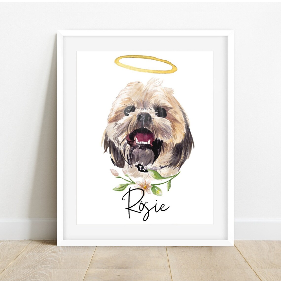 Pet Memorial Watercolor Portrait, Custom Dog Painting - Image 3
