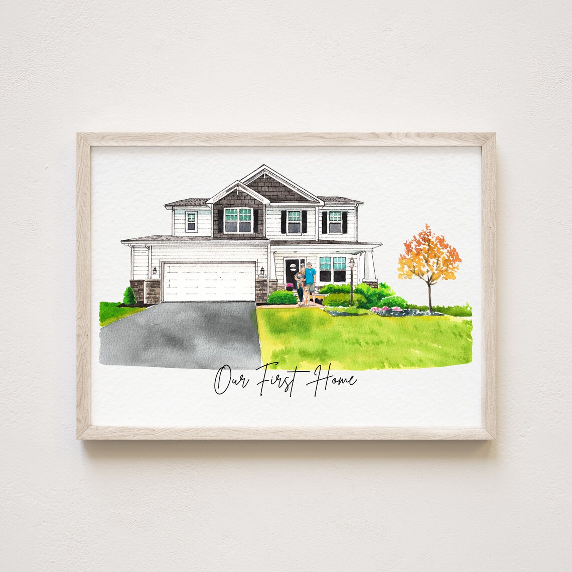 Custom Watercolor House Painting Art Print - Image 2
