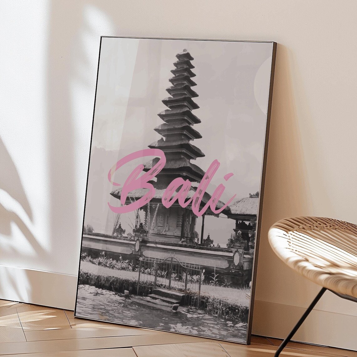 Bali Ubud Travel Poster, Balinese Home Decor