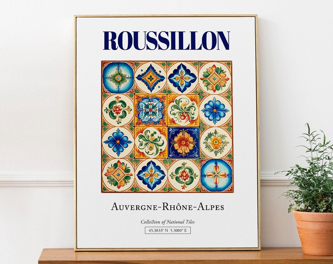 Roussillon, France Traditional Tile Art Print