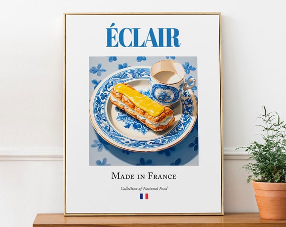 Clair on Maiolica Tile Plate, French Kitchen Poster