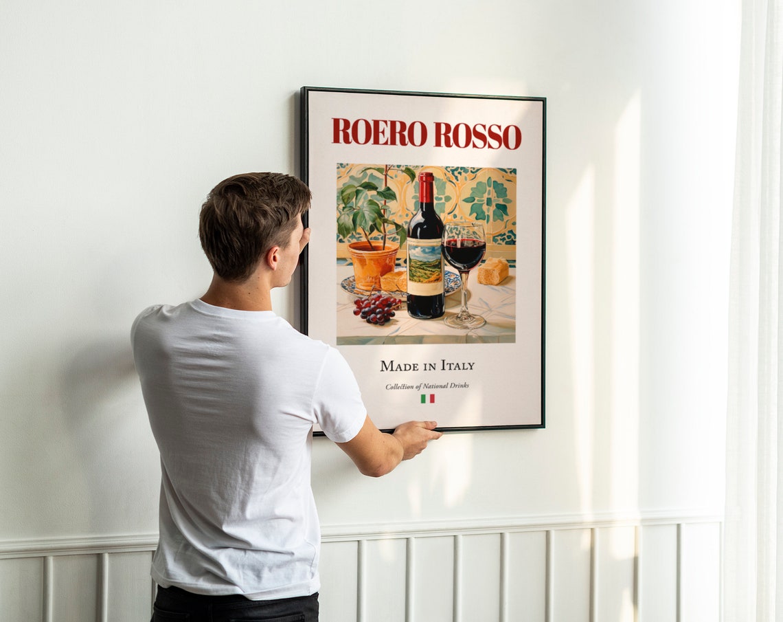 Roero Rosso On Maiolica Tile, Kitchen Bar Art Print - Image 3