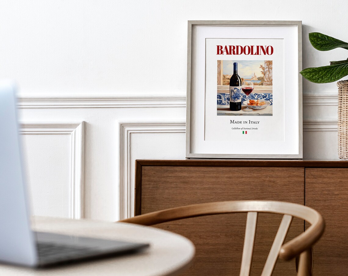 Bardolino on Maiolica Tile, Italian Drink Poster - Image 4