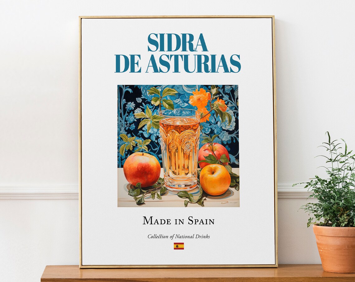 Sidra De Asturias Poster, Traditional Spanish Beverage