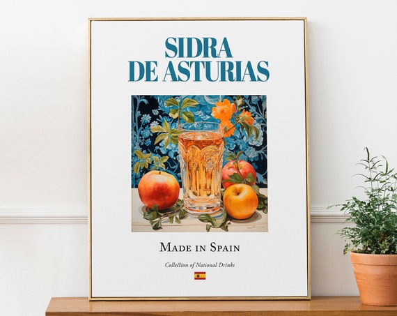 Sidra De Asturias Poster, Traditional Spanish Beverage