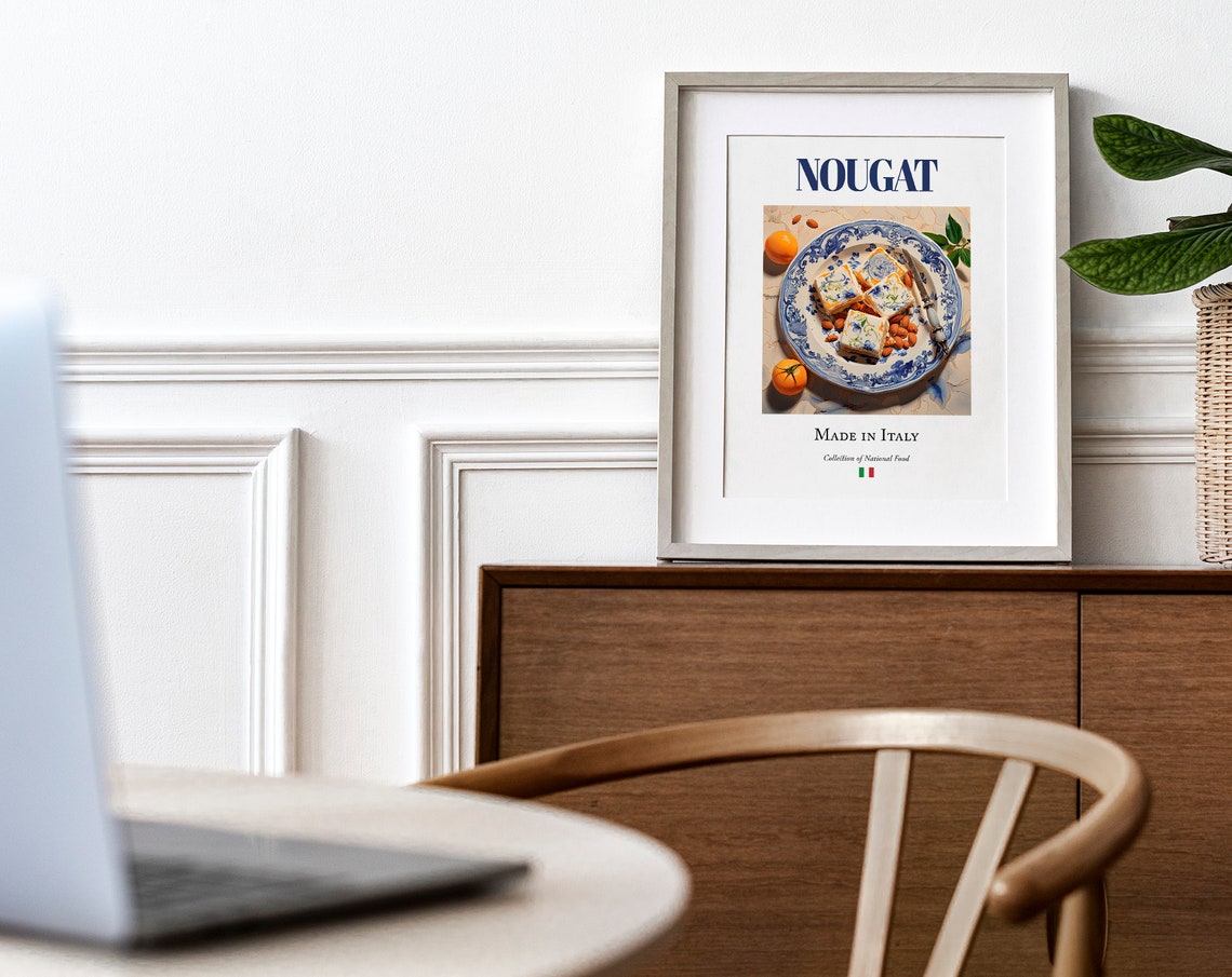 Nougat On Maiolica Tile Plate, Italian Food Art Print - Image 4