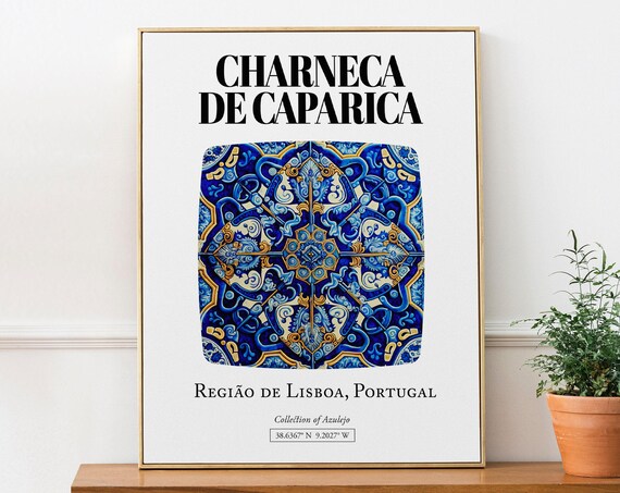 Charneca De Caparica Portugal Traditional Tile Pattern Art Print