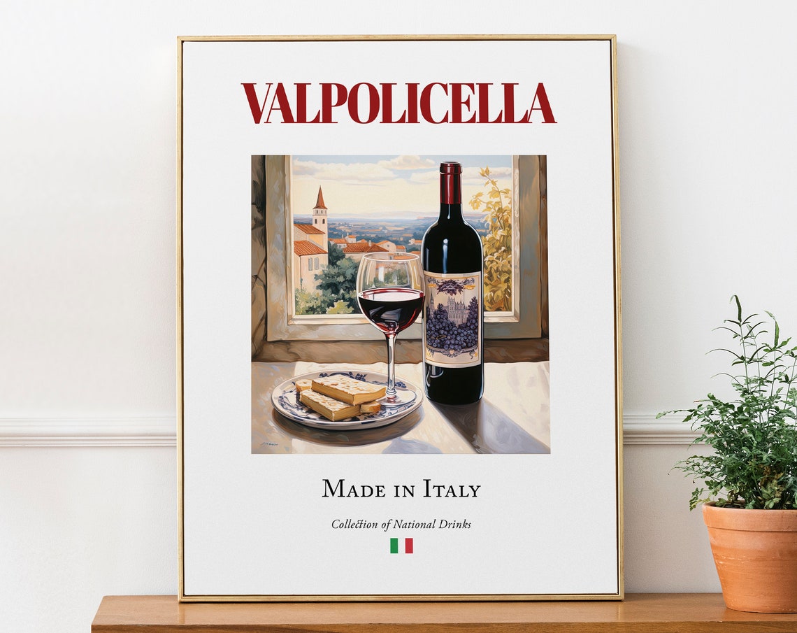 Valpolicella Maiolica Tile, Italian Beverage Art Print