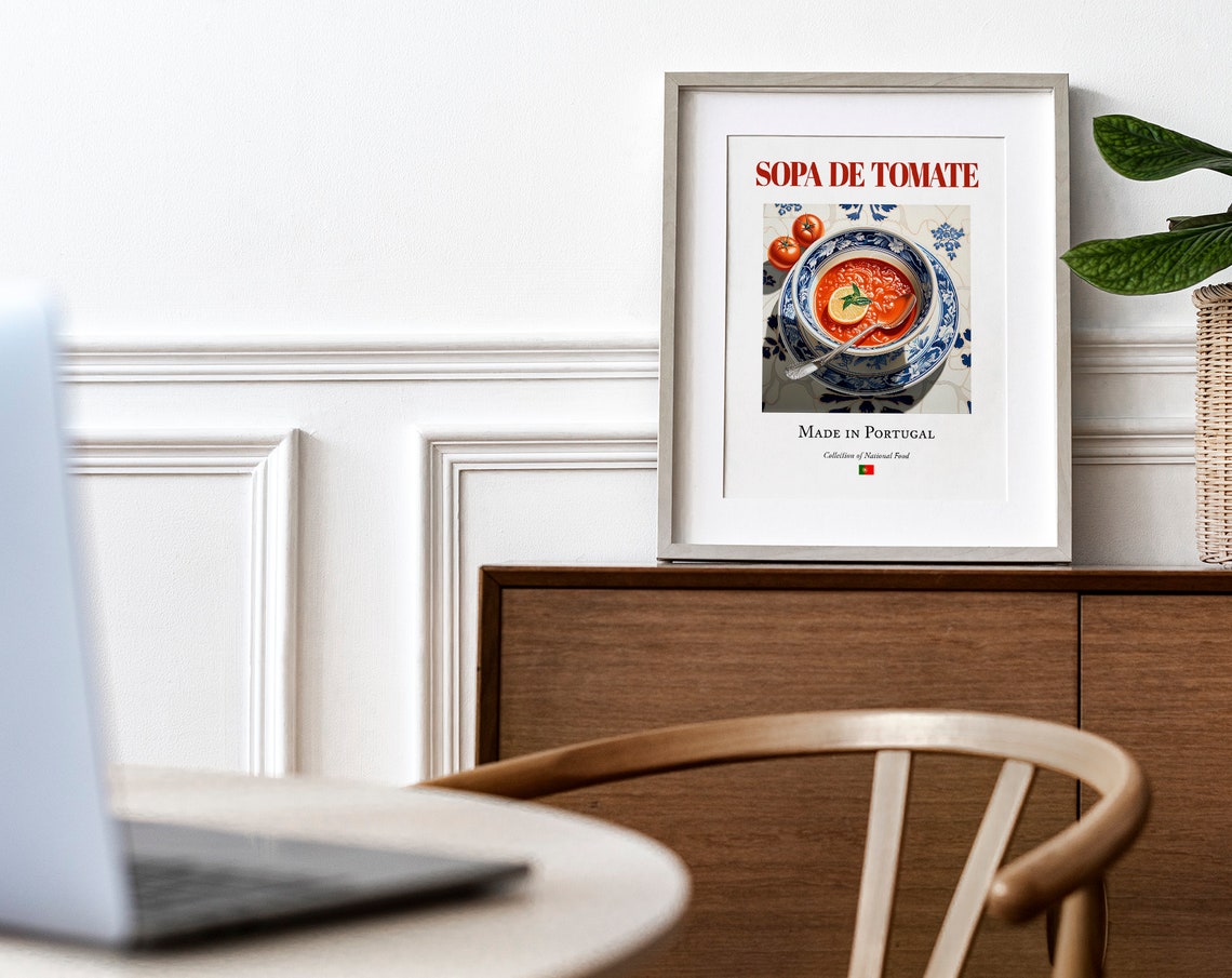 Sopa De Tomate on Azulejo Tile, Portugal Art Print - Image 4