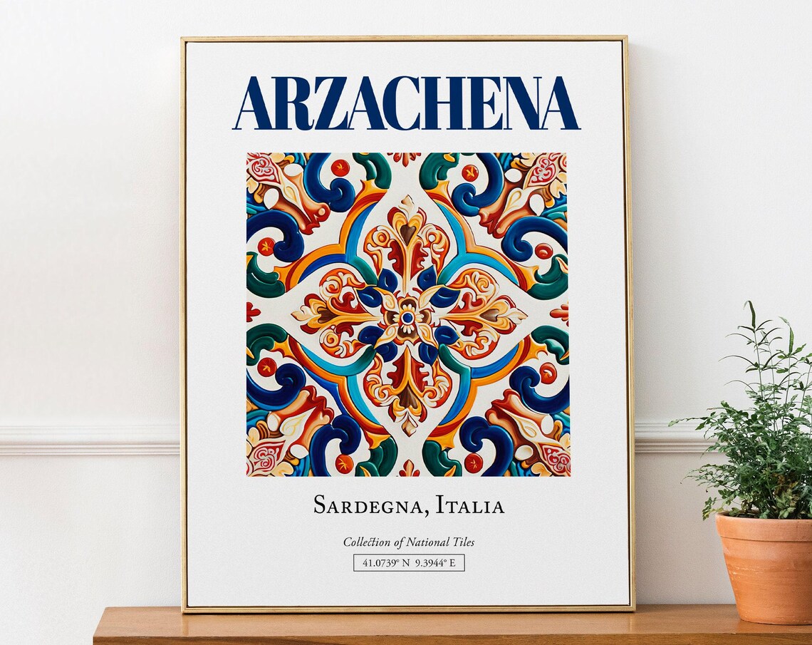 Arzachena Sardegna Italy Minimalist Travel Poster