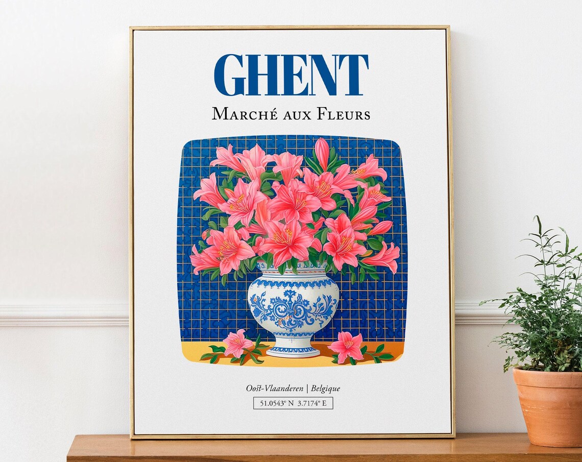 Ghent Oostvlaanderen Belgique Azalea Bouquet Art Print