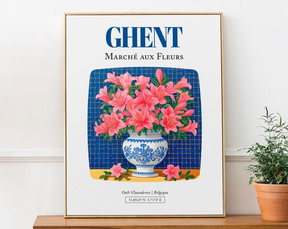 Ghent Oostvlaanderen Belgique Azalea Bouquet Art Print