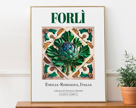 Emilia-Romagna Italy Folk Maiolica Tile Art Print