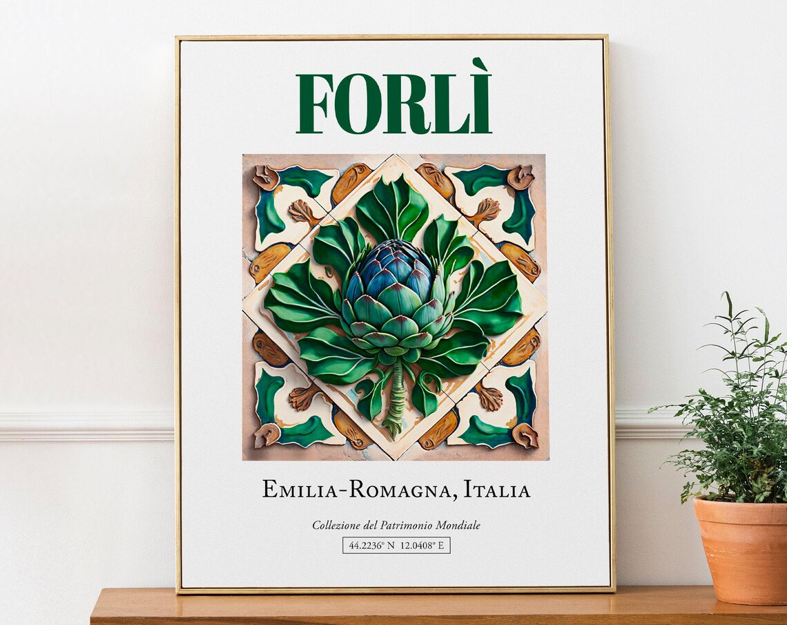 Emilia-Romagna Italy Folk Maiolica Tile Art Print