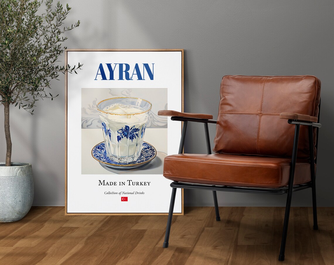 Ayran On Maiolica Tile Turkish Beverage Poster - Image 4