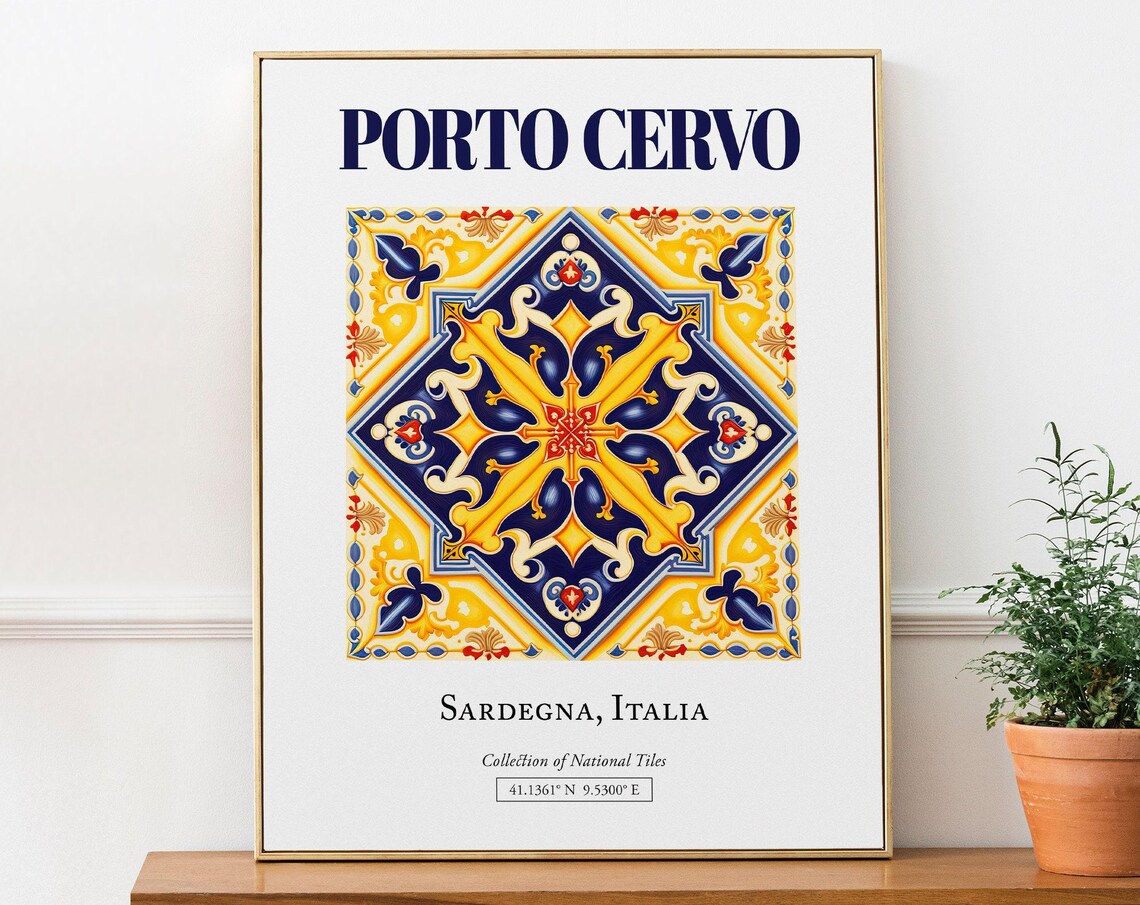 Porto Cervo Sardegna Italy Minimalist Travel Poster