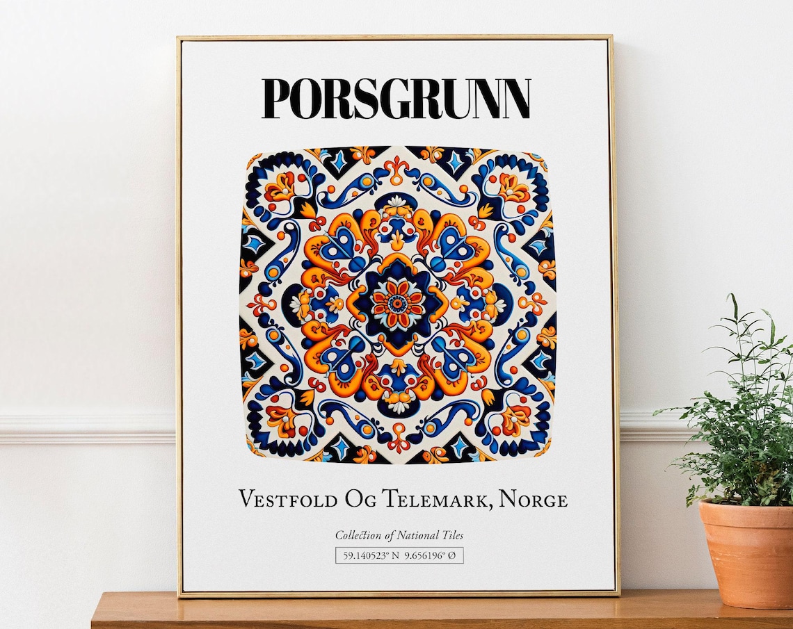 Porsgrunn Vestfold Og Telemark Norge Poster Print