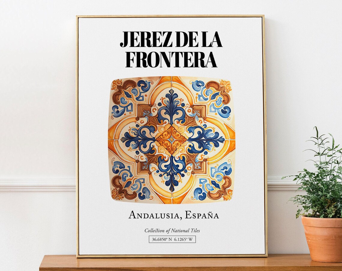 Jerez De La Frontera Traditional Tile Pattern Art Print