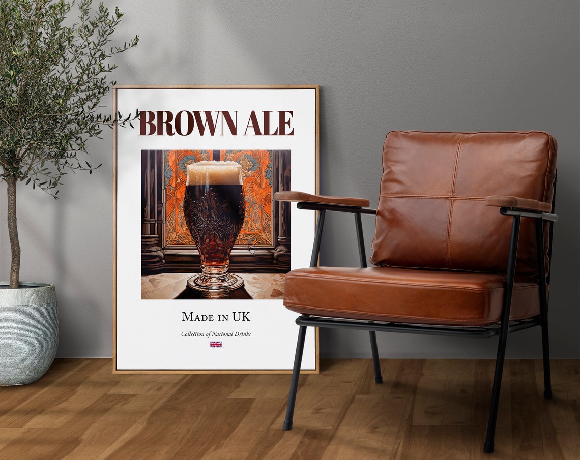 Brown Ale on Maiolica Tile, Traditional English Poster - Image 4