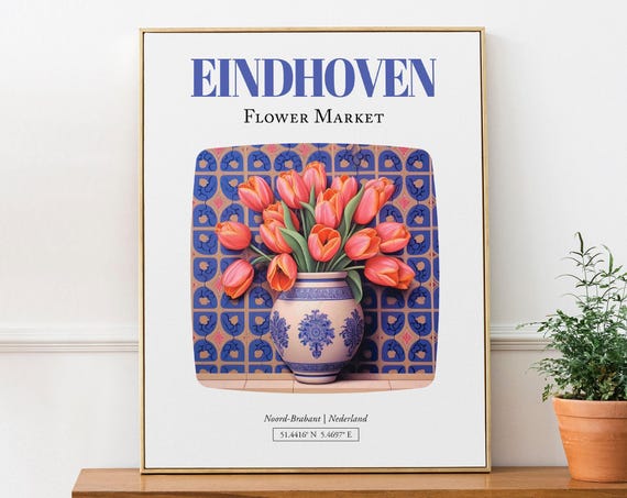 Eindhoven Noordbrabant Tulips Bouquet Art Print