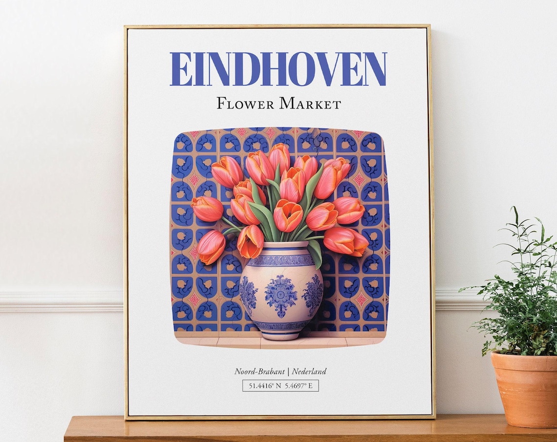 Eindhoven Noordbrabant Tulips Bouquet Art Print
