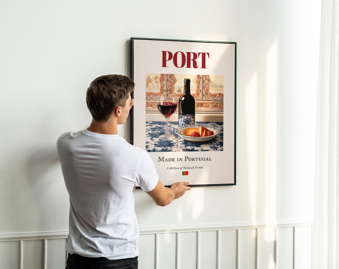 Port On Azulejo Tile, Portugal Poster Print - Image 2