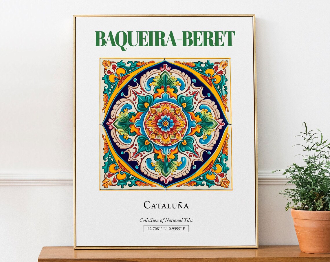 Baqueira Beret Catalonia Spain Travel Poster, Kitchen