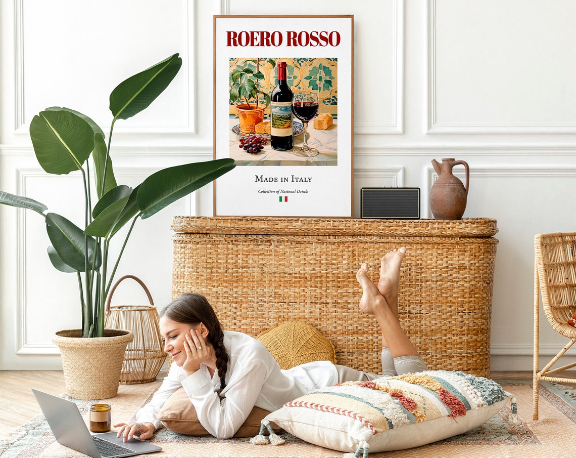 Roero Rosso On Maiolica Tile, Kitchen Bar Art Print - Image 2