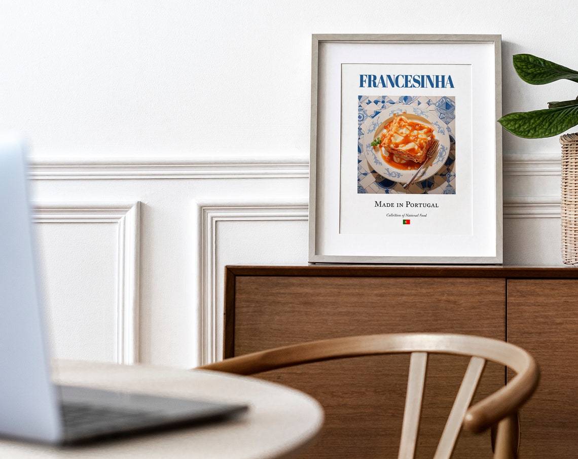 Francesinha on Azulejo Tile, Portugal Food Poster - Image 3