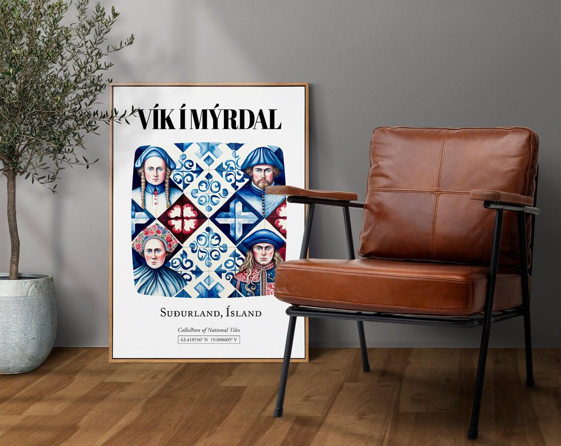 Mrdal Suurland Iceland Traditional Tile Pattern Art Print