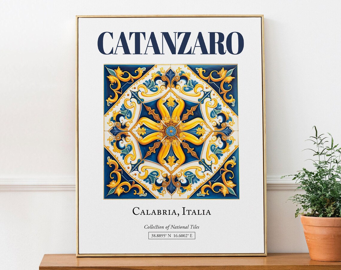 Catanzaro Calabria Italy Minimalist Travel Poster