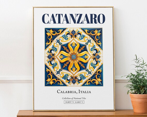 Catanzaro Calabria Italy Minimalist Travel Poster