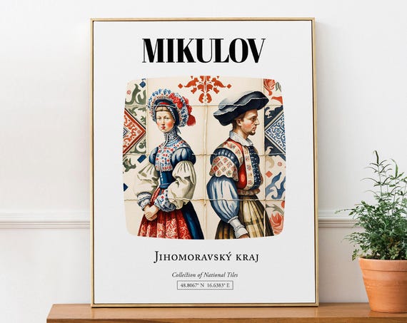 Mikulov Czech Republic Traditional Tile Travel Poster