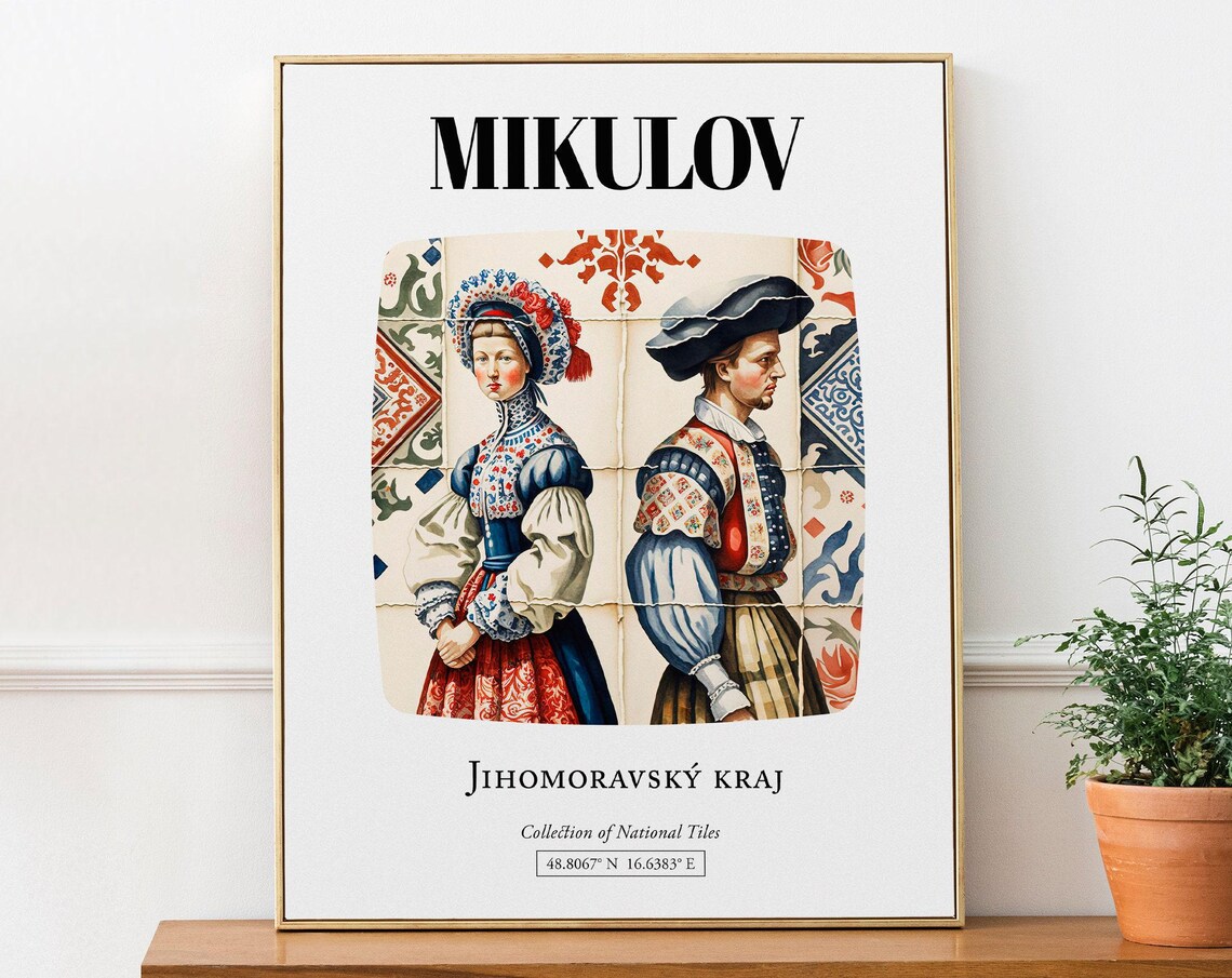 Mikulov Czech Republic Traditional Tile Travel Poster