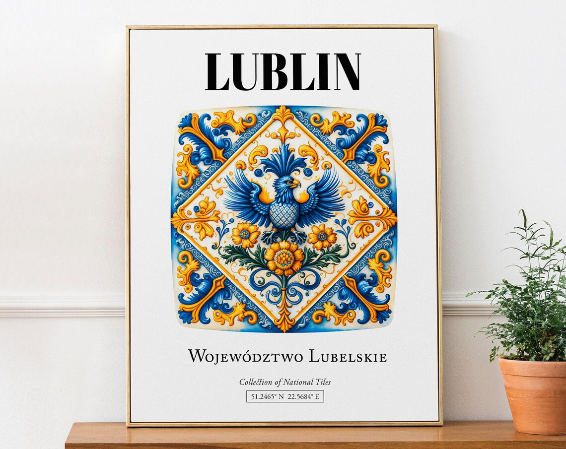 Lublin Wojewdztwo Lubelskie Tile Pattern Art Print