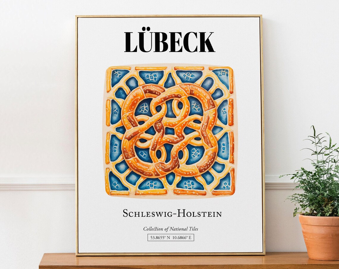 Lbeck Schleswigholstein Germany Tile Pattern Art Print