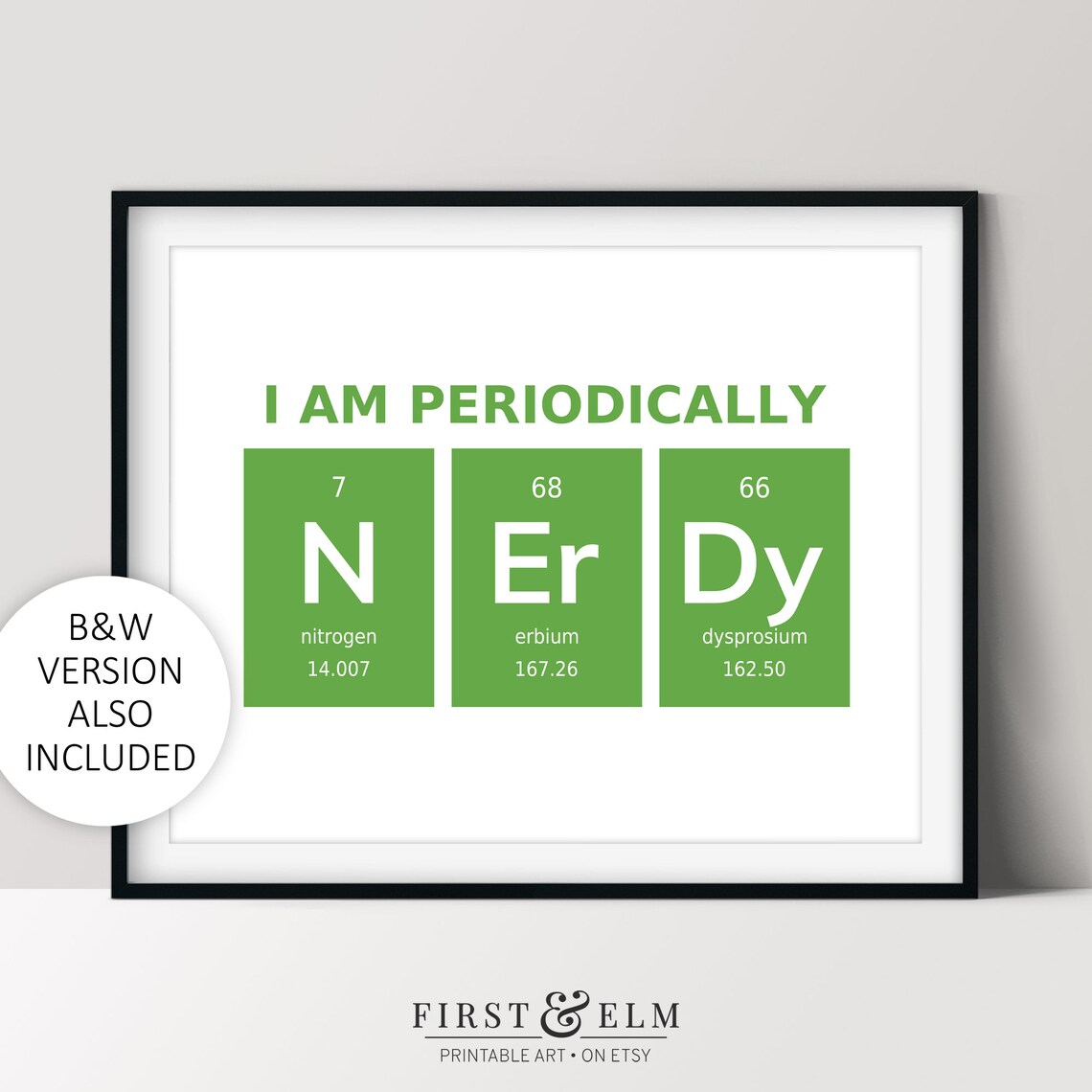 I Am Periodically Nerdy Chemistry Humor Funny Science Gifts Home Decor