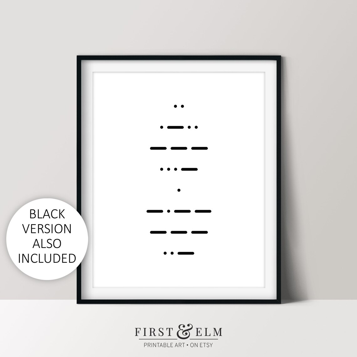 Morse Code I Love You Minimalist Art Print