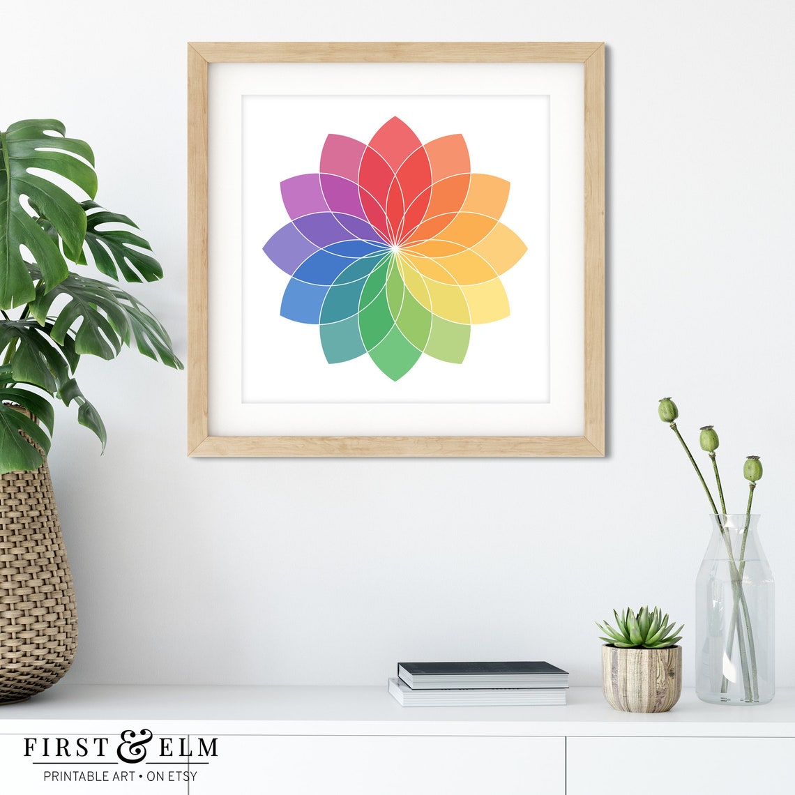 Colors Of The Rainbow Minimalist Design Unique Home Dcor Art - Image 2